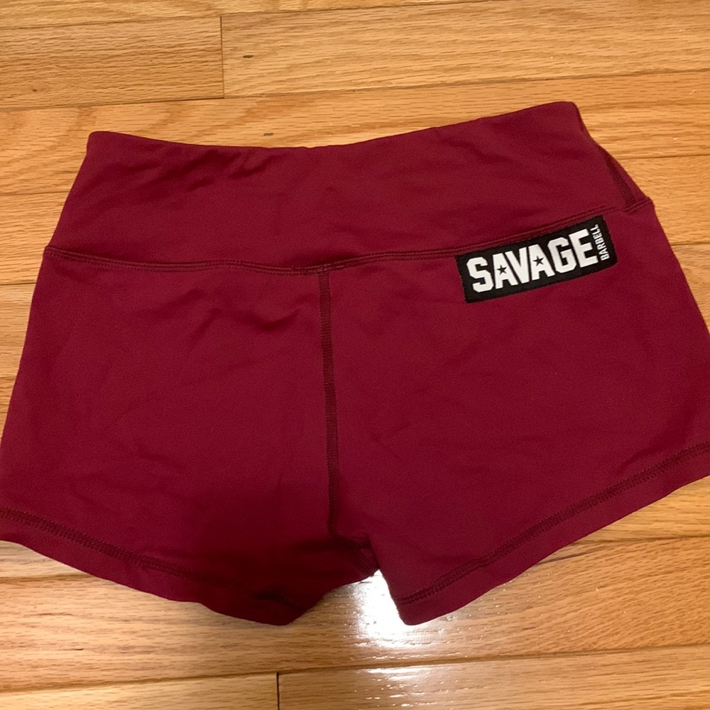 Size small savage barbell booty shorts